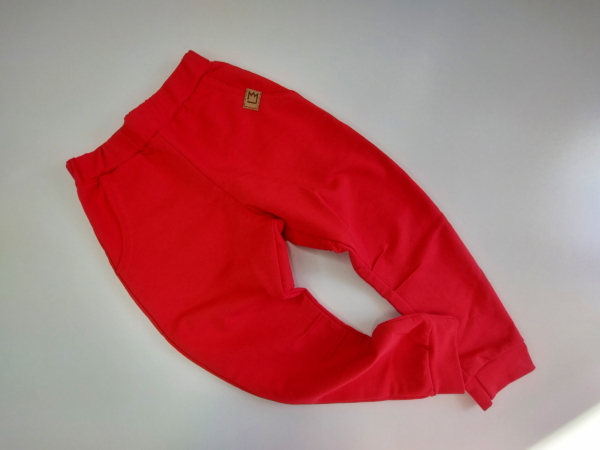 SPODNIE JOGGERY CZERWONE MIMI