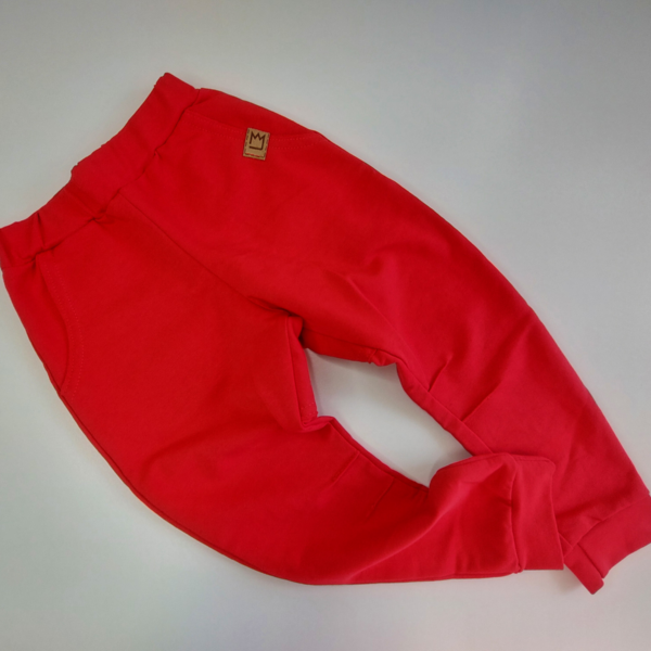 SPODNIE JOGGERY CZERWONE MIMI