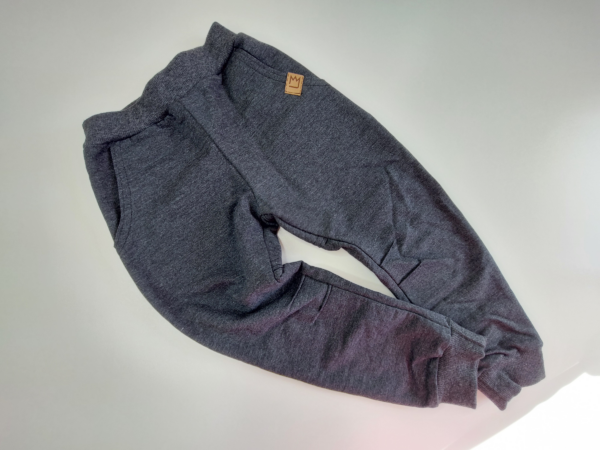 SPODNIE JOGGERY GRAFIT MELANŻ MIMI