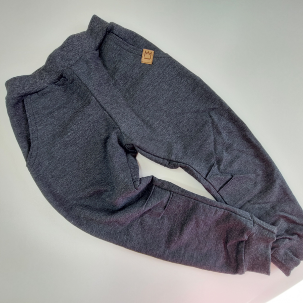 SPODNIE JOGGERY GRAFIT MELANŻ MIMI