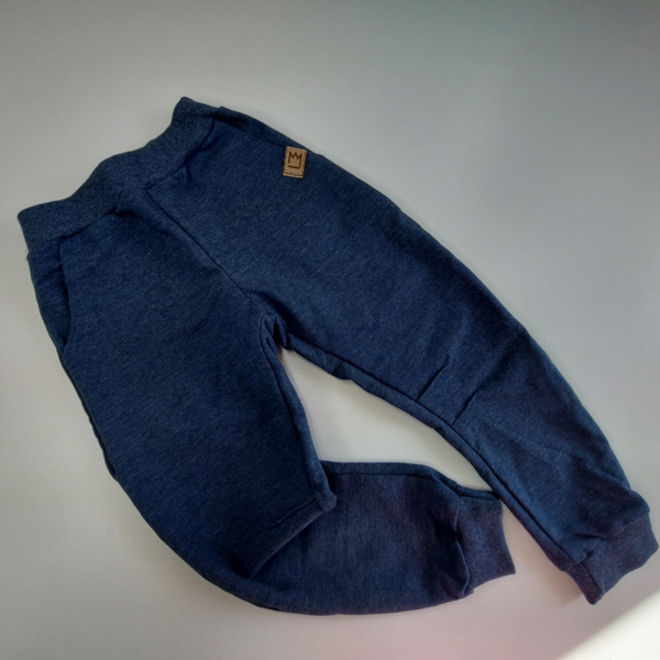 SPODNIE JOGGERY GRANATOWY MELANŻ MIMI