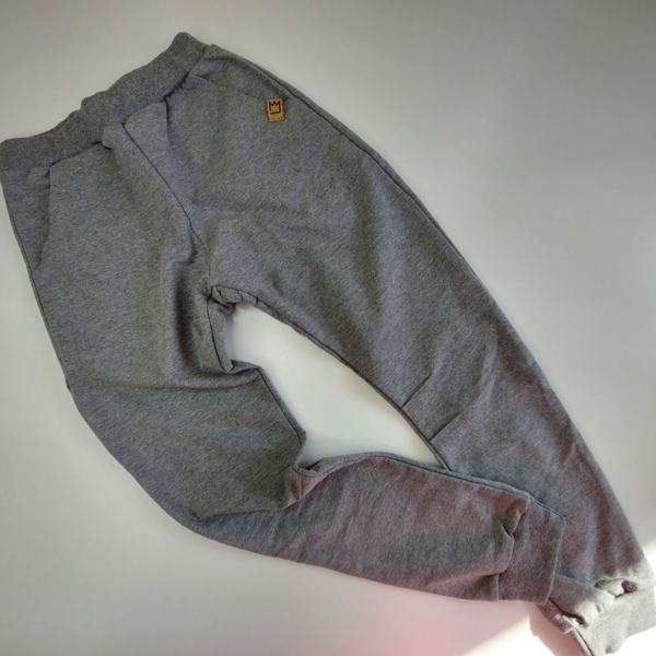 SPODNIE JOGGERY SZARY MELANŻ MIMI