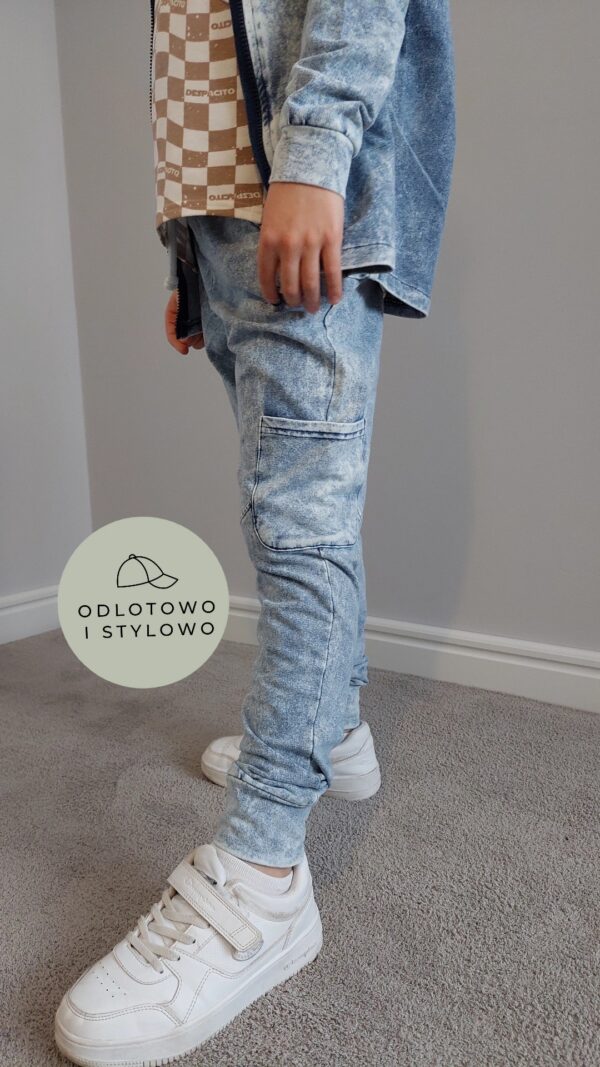 SPODNIE CARGO JEANS BLUE DESPACITO