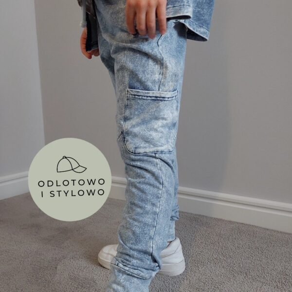 SPODNIE CARGO JEANS BLUE DESPACITO