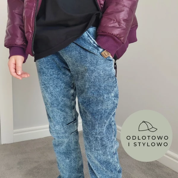 SPODNIE JOGGERY JEANS DEKATYZOWANE BLUE MIMI