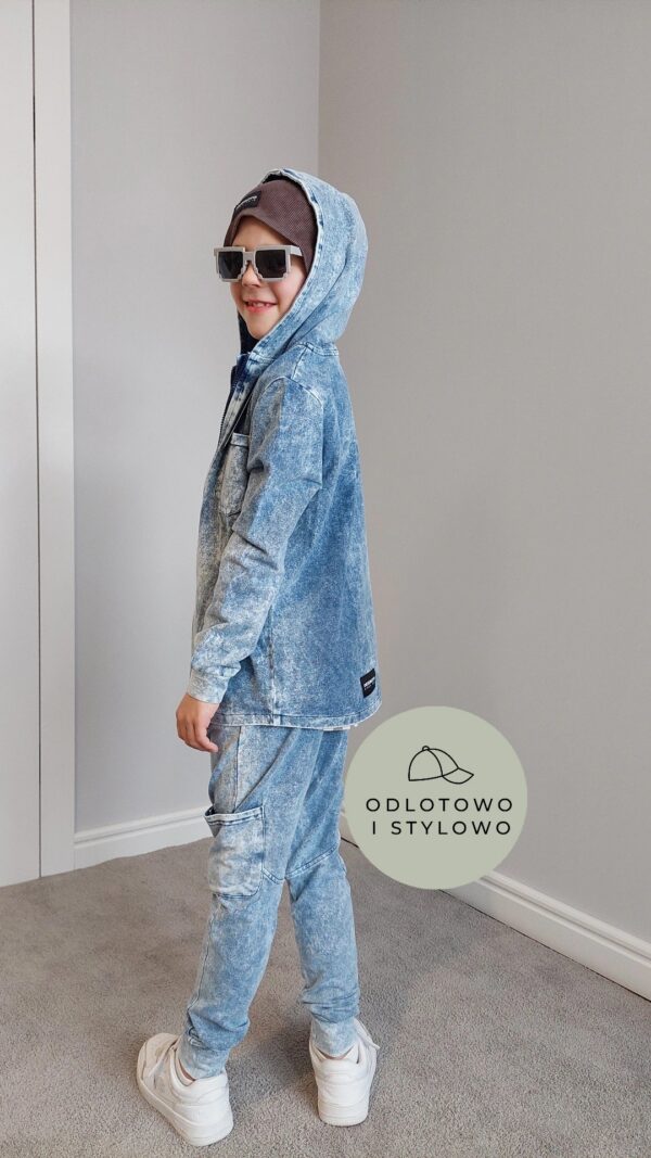 BLUZA Z KAPTUREM JEANS BLUE DESPACITO