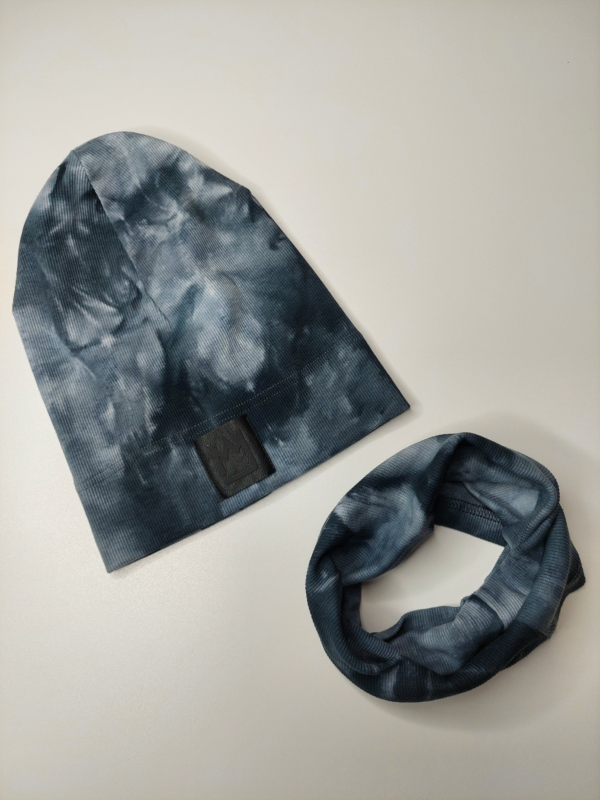 CZAPKA DZIECIĘCA Z KOMINEM FARBS GREY MIMI