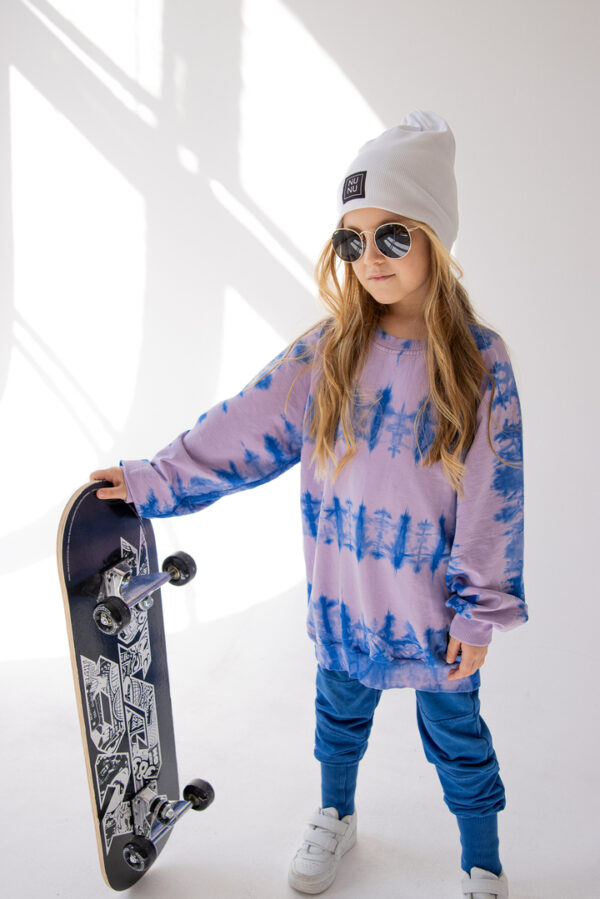 BLUZA OVER TIE DYE BLUE-PURPLE NUNU