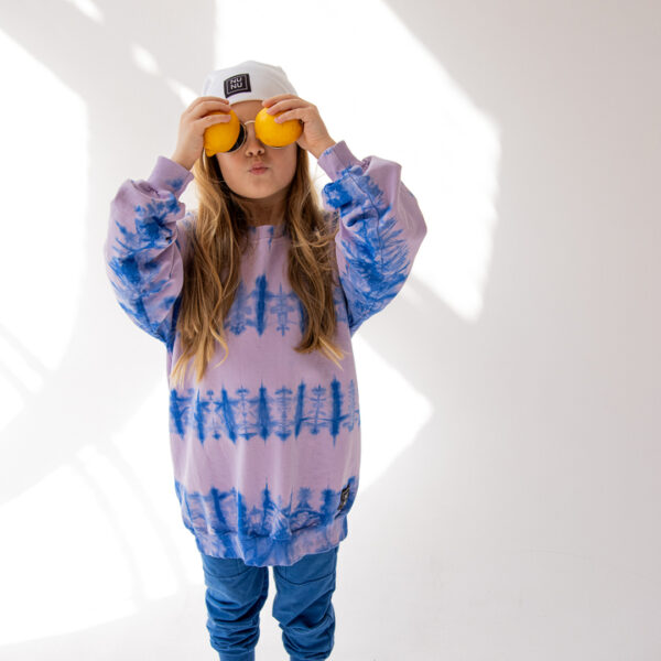 BLUZA OVER TIE DYE BLUE-PURPLE NUNU