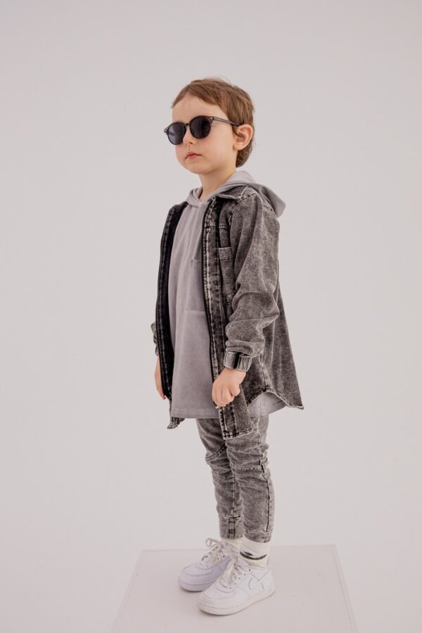 SPODNIE CLASSIC DEKATYZOWANE JEANS BLACK NUNU