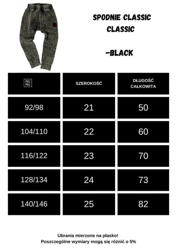 SPODNIE CLASSIC DEKATYZOWANE JEANS BLUE NUNU