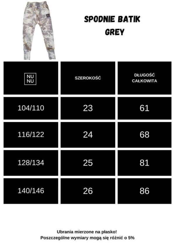 SPODNIE JOGGERY BATIK GREY NUNU