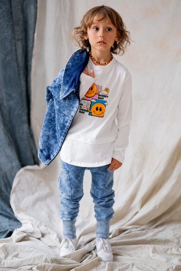 SPODNIE BOJÓWKI JEANS BLUE NUNU