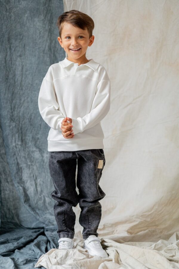 SPODNIE BOYFRIEND JEANS DARK BLACK NUNU