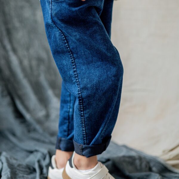 SPODNIE BOYFRIEND JEANS DARK BLUE NUNU