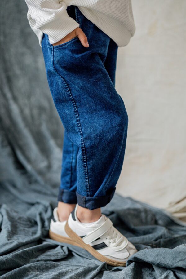 SPODNIE BOYFRIEND JEANS DARK BLUE NUNU