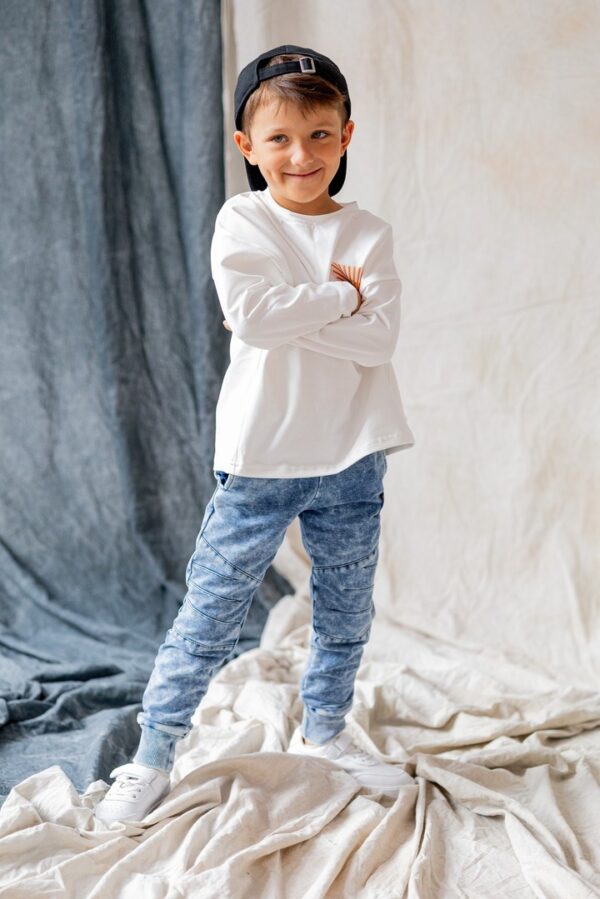 SPODNIE CLASSIC DEKATYZOWANE JEANS BLUE NUNU