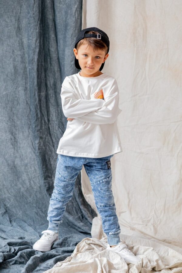 SPODNIE CLASSIC DEKATYZOWANE JEANS BLUE NUNU